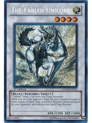 The Fabled Unicore - HA04-EN027 - Secret Rare