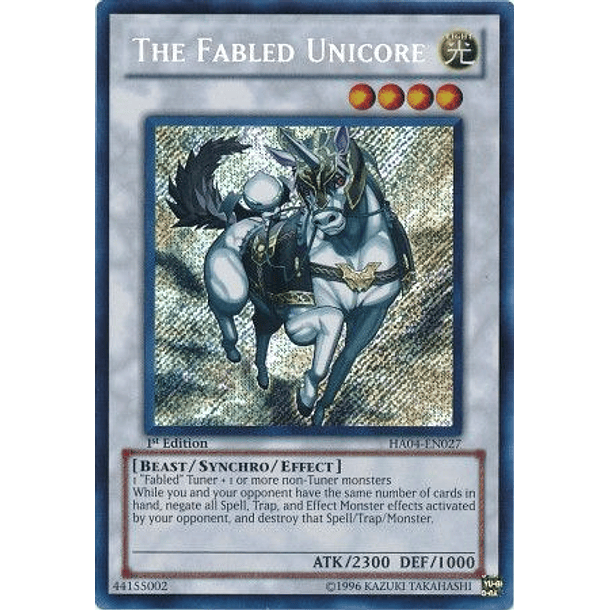 The Fabled Unicore - HA04-EN027 - Secret Rare