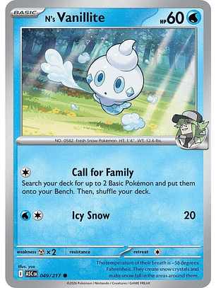 N's Vanillite - 049/217 - ASC