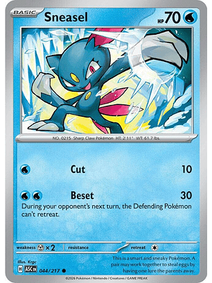 Sneasel - 044/217 - ASC 