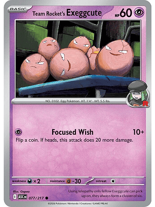 Team Rocket's exeggcute - 077/217 - ASC