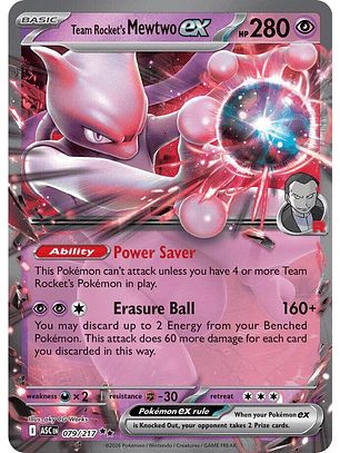 Team Rocket's Mewtwo ex - 079/217 - ASC