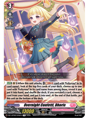 Overnight Confetti, Dhoris - DZ-LBT02/045EN - Rare