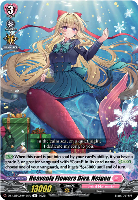Heavenly Flowers Diva, Neigeu - DZ-LBT02/047EN - Rare