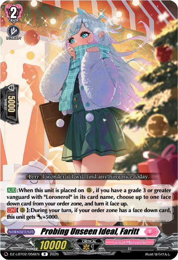 Probing Unseen Ideal, Faritt - DZ-LBT02/056EN - Rare 1