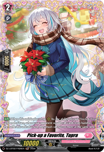 Pick-up a Favorite, Tupra - DZ-LBT02/050EN - Rare  1