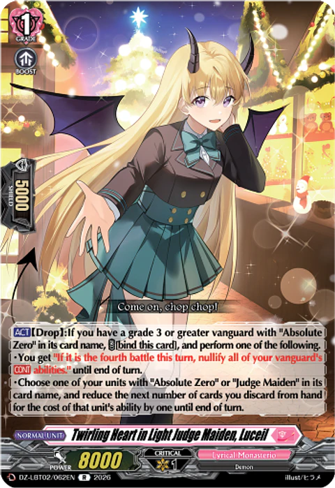 Twirling Heart in Light Judge Maiden, Luceil - DZ-LBT02/062EN - Rare