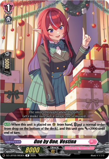 One by One, Vestina - DZ-LBT02/063EN - Rare 1