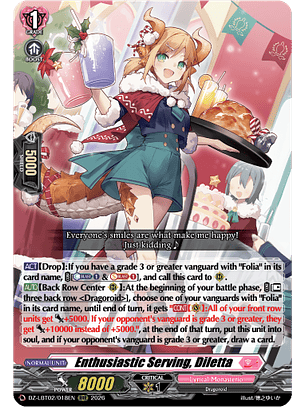 Enthusiastic Serving, Diletta - DZ-LBT02/018EN - RRR 