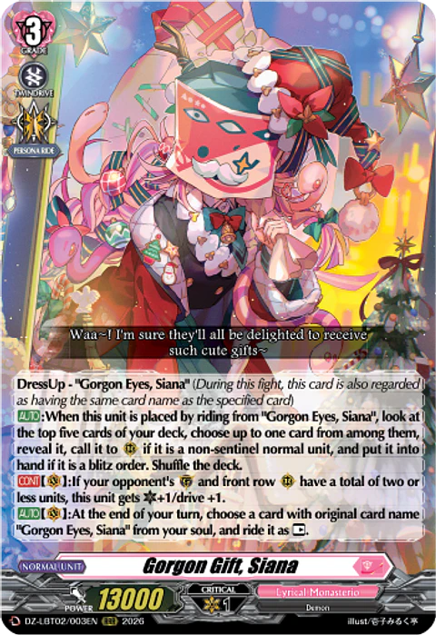 Gorgon Gift, Siana - DZ-LBT02/003EN - RRR