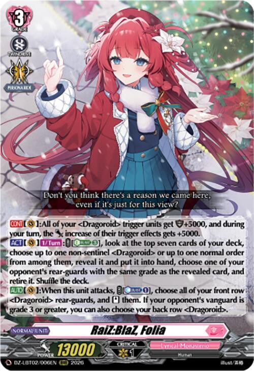 RaiZ:BlaZ, Folia - DZ-LBT02/006EN - RRR 1