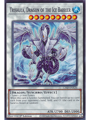 Trishula, Dragon of the Ice Barrier - L26D-ENX36 - Common 