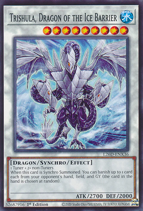 Trishula, Dragon of the Ice Barrier - L26D-ENX36 - Common 