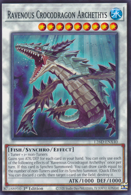 Ravenous Crocodragon Archethys - L26D-ENX40 - Common  1