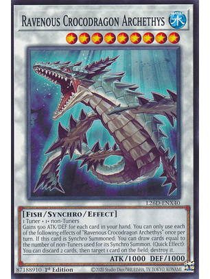 Ravenous Crocodragon Archethys - L26D-ENX40 - Common 