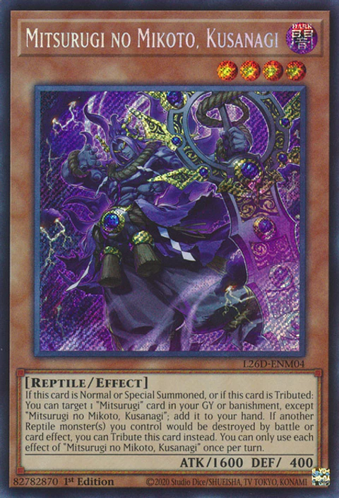 Mitsurugi no Mikoto, Kusanagi - L26D-ENM04 - Secret Rare 