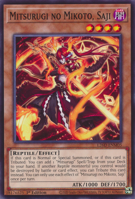 Mitsurugi no Mikoto, Saji - L26D-ENM05 - Common  1