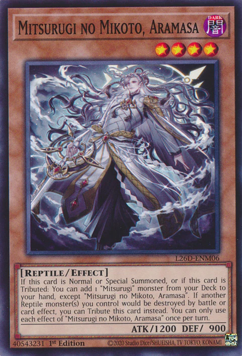 Mitsurugi no Mikoto, Aramasa - L26D-ENM06 - Common 