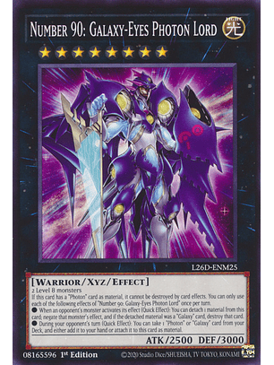 Number 90: Galaxy-Eyes Photon Lord - L26D-ENM25 - Common 