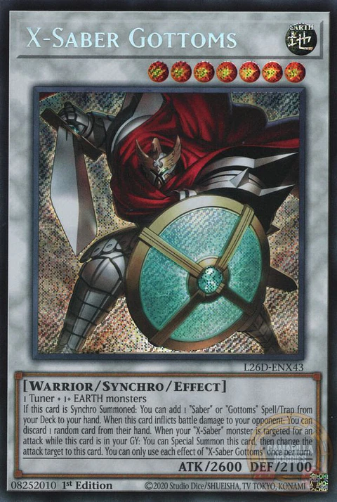 X-Saber Gottoms - L26D-ENX43 - Secret Rare 