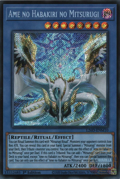 Ame no Habakiri no Mitsurugi - L26D-ENM10 - Secret Rare