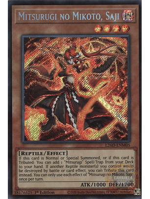Mitsurugi no Mikoto, Saji - L26D-ENM05 - Secret Rare
