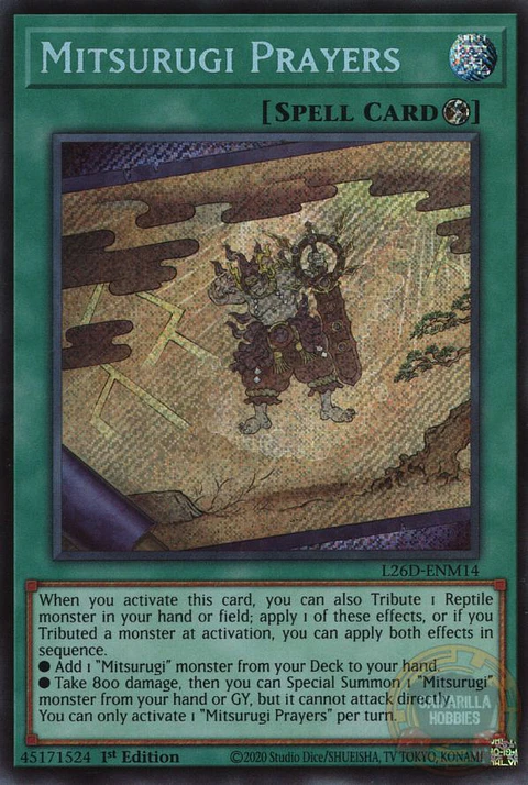 Mitsurugi Prayers - L26D-ENM14 - Secret Rare