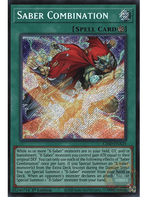 Saber Combination - L26D-ENX25 - Secret Rare