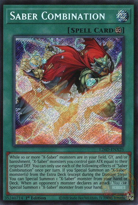 Saber Combination - L26D-ENX25 - Secret Rare