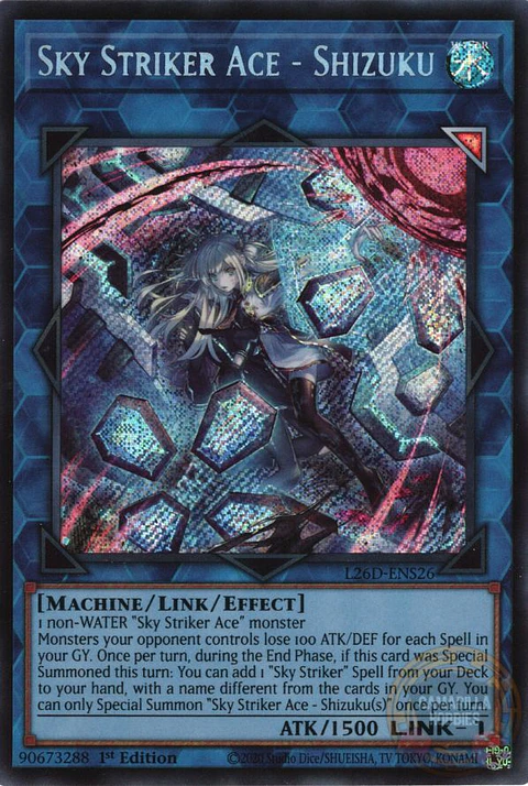 Sky Striker Ace - Shizuku (Alternate Art) - L26D-ENS26 - Secret Rare
