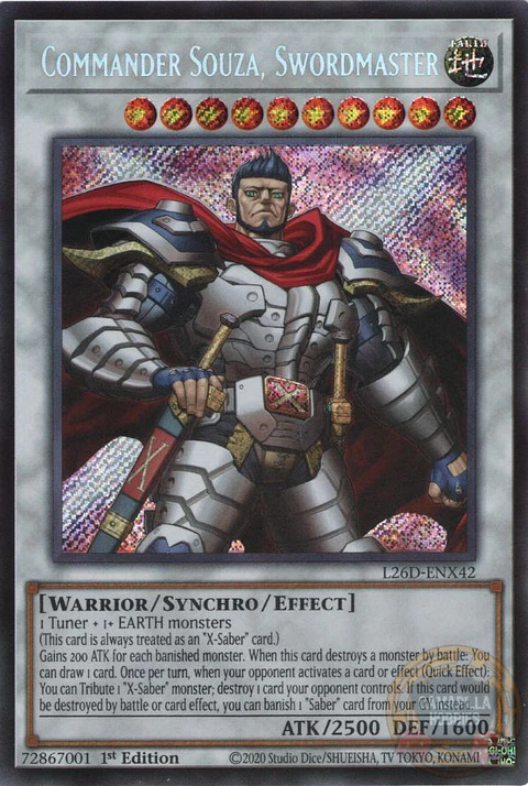 Commander Souza, Swordmaster - L26D-ENX42 - Secret Rare