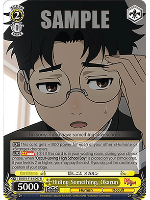 Hiding Something, Okarun - DDD/S118-E007 R - Rare