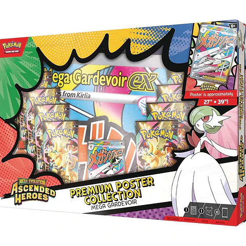 Pokémon TCG: Mega Evolution - Ascended Heroes - Premium Poster Collection Lucario o Gradevoir