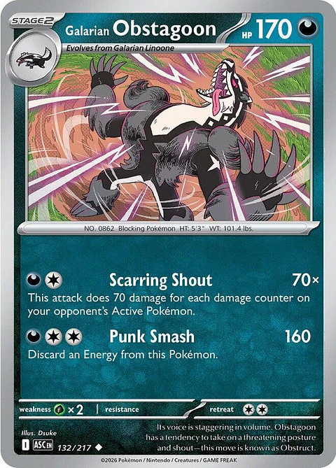 Galarian Obstagoon - 132/217 - ASC