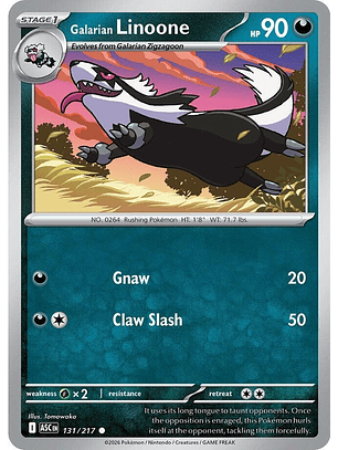 Galarian Linoone - 131/217 - ASC