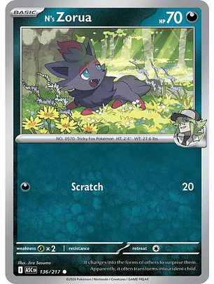 N's Zorua - 136/217 - ASC