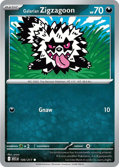 Galarian Zigzagoon - 130/217 - ASC
