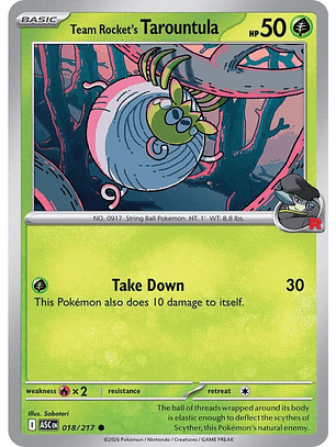Team Rocket's Tarountula - 018/217 - ASC