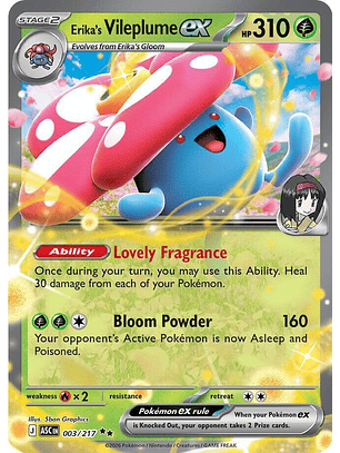 Erika's Vileplume ex - 003/217 - ASC