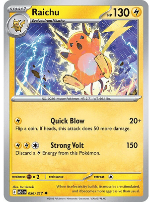 Raichu - 056/217 - ASC