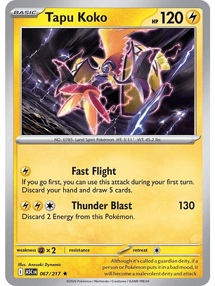 Tapu Koko - 067/217 - ASC