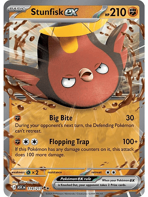 Stunfisk ex - 114/217 - ASC