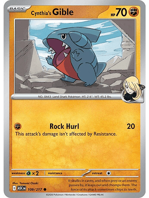 Cynthia's Gible - 109/217 - ASC