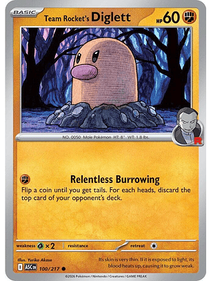 Team Rocket's Diglett - 100/217 - ASC