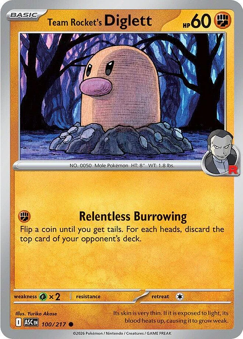 Team Rocket's Diglett - 100/217 - ASC
