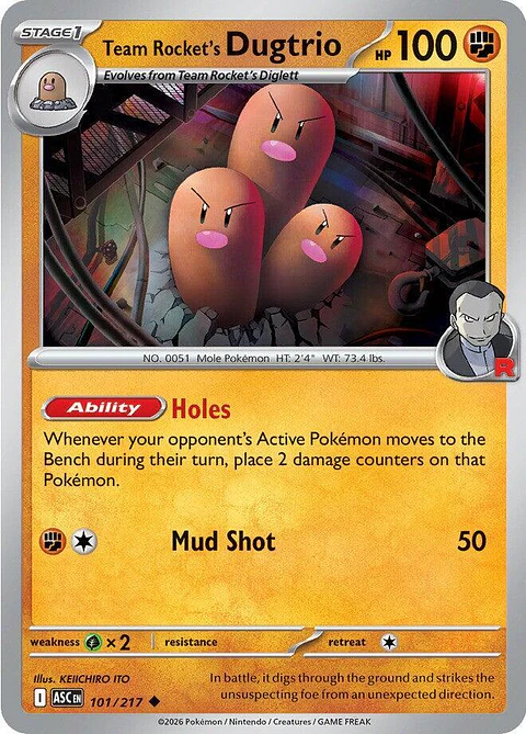 Team Rocket's Dugtrio - 101/217 - ASC