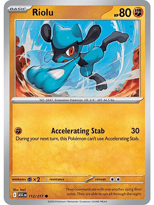 Riolu - 112/217 - ASC