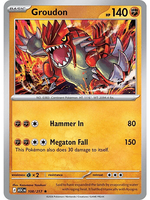 Groudon - 108/217 - ASC