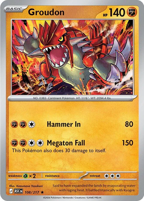Groudon - 108/217 - ASC