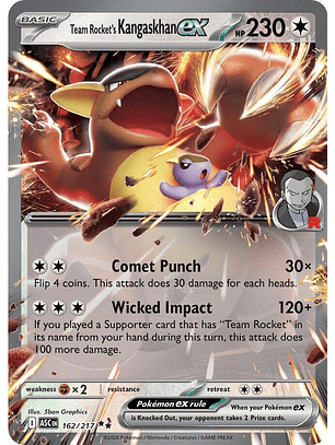 Team Rocket's Kangaskhan ex - 162/217 - ASC